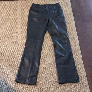 Vakko Genuine Leather Pants